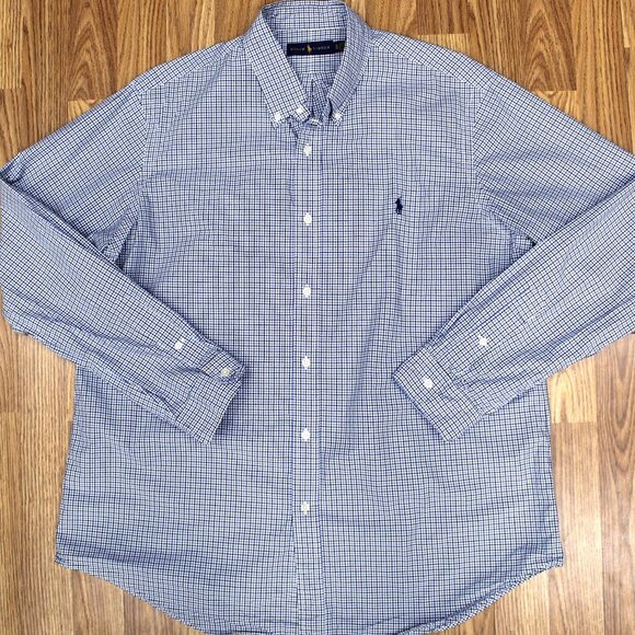 POLO RALPH LAUREN REGULAR FIT 100% COTTON SHIRT GINGHAM PLAID X-LARGE, XL - Picture 2 of 4
